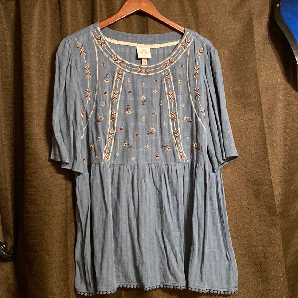 Knox Rose - Cobalt Baby Doll Top